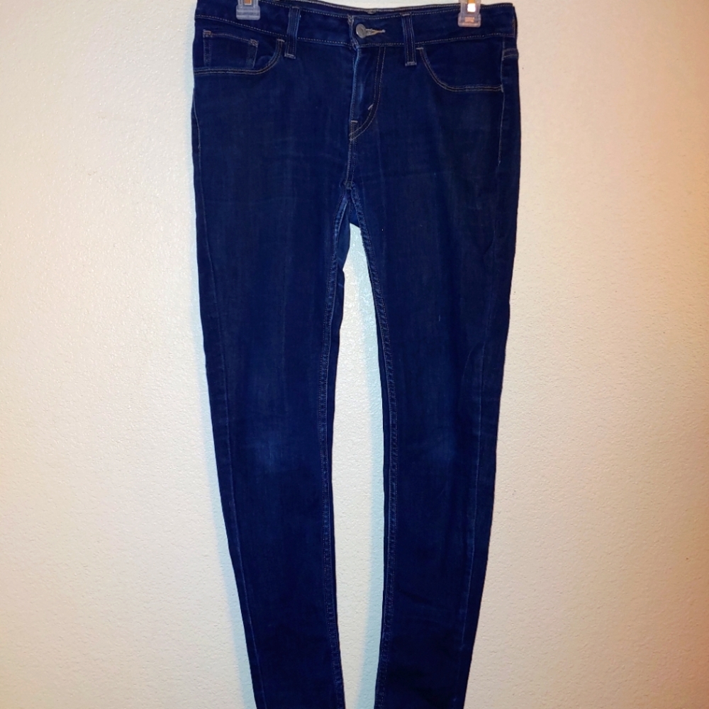 Levi's 535 skinny jeans 28 dark wash small flaws